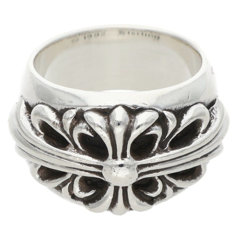 Chrome Hearts FLRL CRS Sterling Silver Ring Size JP 11