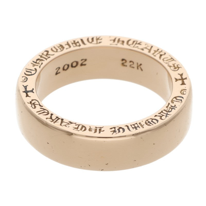 Chrome Hearts 22K 6mm Spacer Plane Gold Ring Size JP 13.5