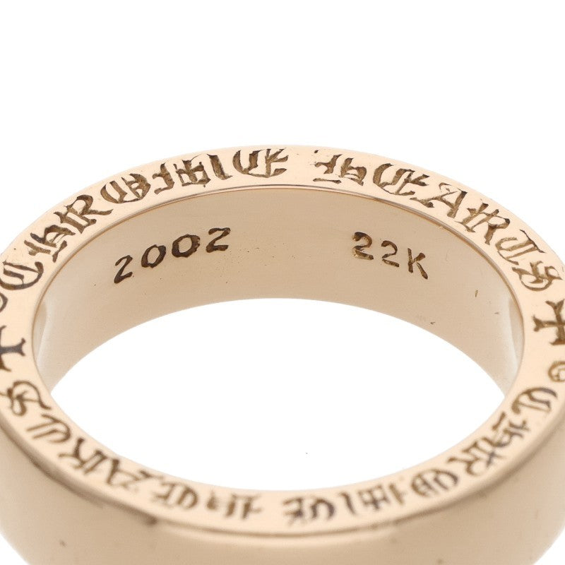 Chrome Hearts 22K 6mm Spacer Plane Gold Ring Size JP 13.5