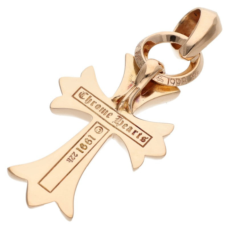 Chrome Hearts 22K PAVE Diamond Small CH Cross W/Bail Pendant