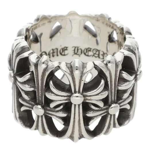 Chrome Hearts Cemetery Cross Silver Ring Size JP 13.5