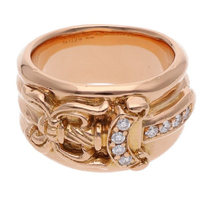 Chrome Hearts 22K Dagger Pave Diamond Gold Ring Size JP 16.5