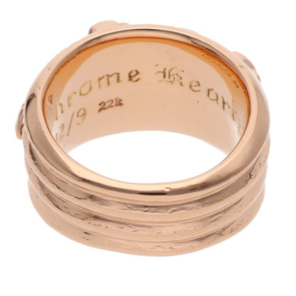 Chrome Hearts 22K Dagger Pave Diamond Gold Ring Size JP 16.5