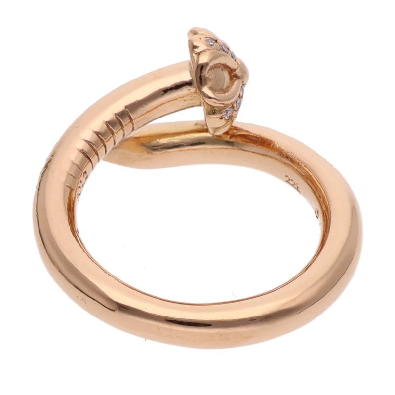 Chrome Hearts 22K Nail Cross Ball PAVE DIA Ring Size JP 11