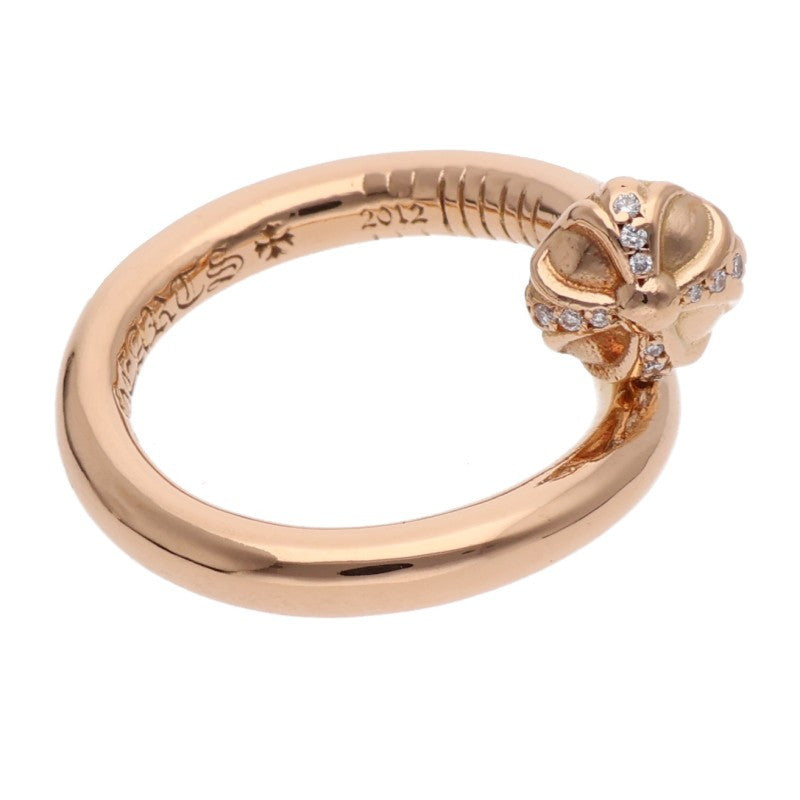 Chrome Hearts 22K Nail Cross Ball PAVE DIA Ring Size JP 11