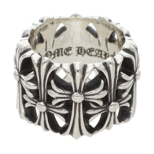 Chrome Hearts Cemetery Cross Silver Ring Size JP 16