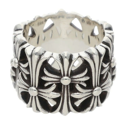Chrome Hearts Cemetery Cross Silver Ring Size JP 16