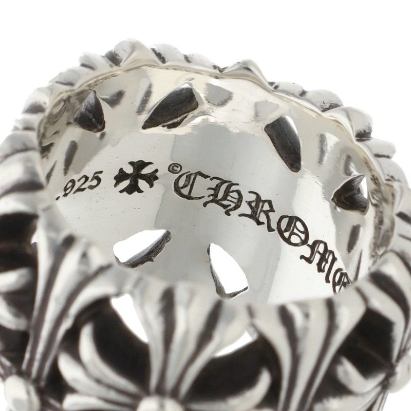 Chrome Hearts Cemetery Cross Silver Ring Size JP 16