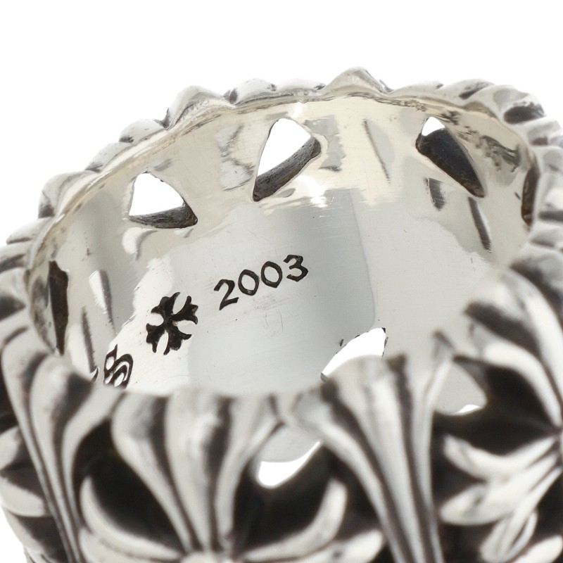 Chrome Hearts Cemetery Cross Silver Ring Size JP 16