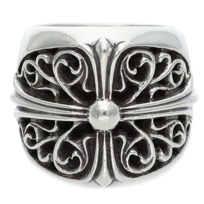 Chrome Hearts Classic Oval Cross Silver Ring Size JP 21