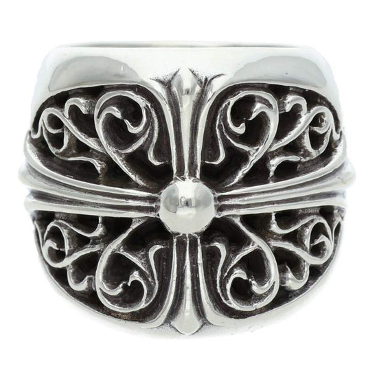 Chrome Hearts Classic Oval Cross Silver Ring Size JP 21
