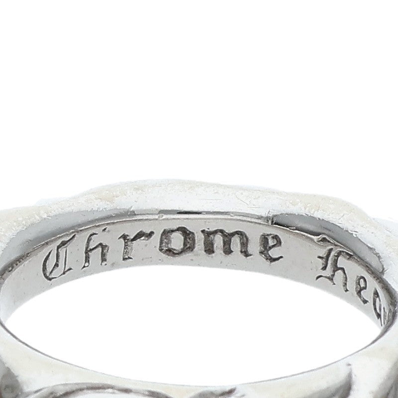 Chrome Hearts SCRL BAND 18K White Gold Ring Size JP 14.5