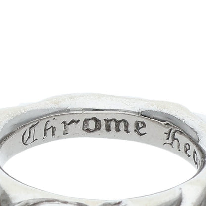Chrome Hearts SCRL BAND 18K White Gold Ring Size JP 14.5