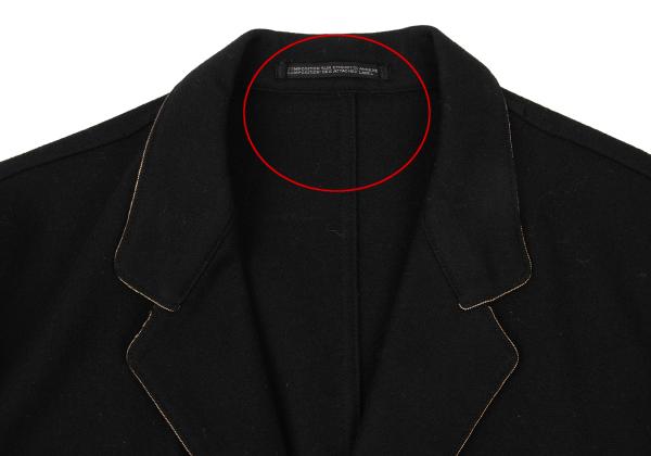 Yohji Yamamoto POUR HOMME Black Wool Patch Jacket Size 3