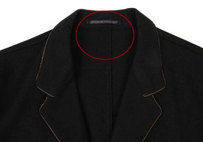 Yohji Yamamoto POUR HOMME Black Wool Patch Jacket Size 3