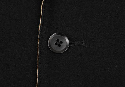 Yohji Yamamoto POUR HOMME Black Wool Patch Jacket Size 3