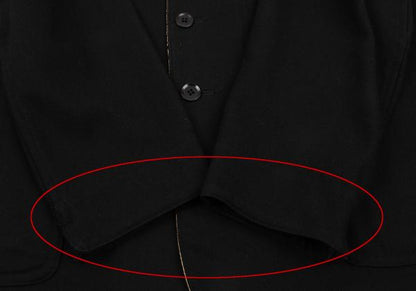Yohji Yamamoto POUR HOMME Black Wool Patch Jacket Size 3