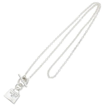 HERMES Amulette Kelly Silver Necklace Size ONE SIZE