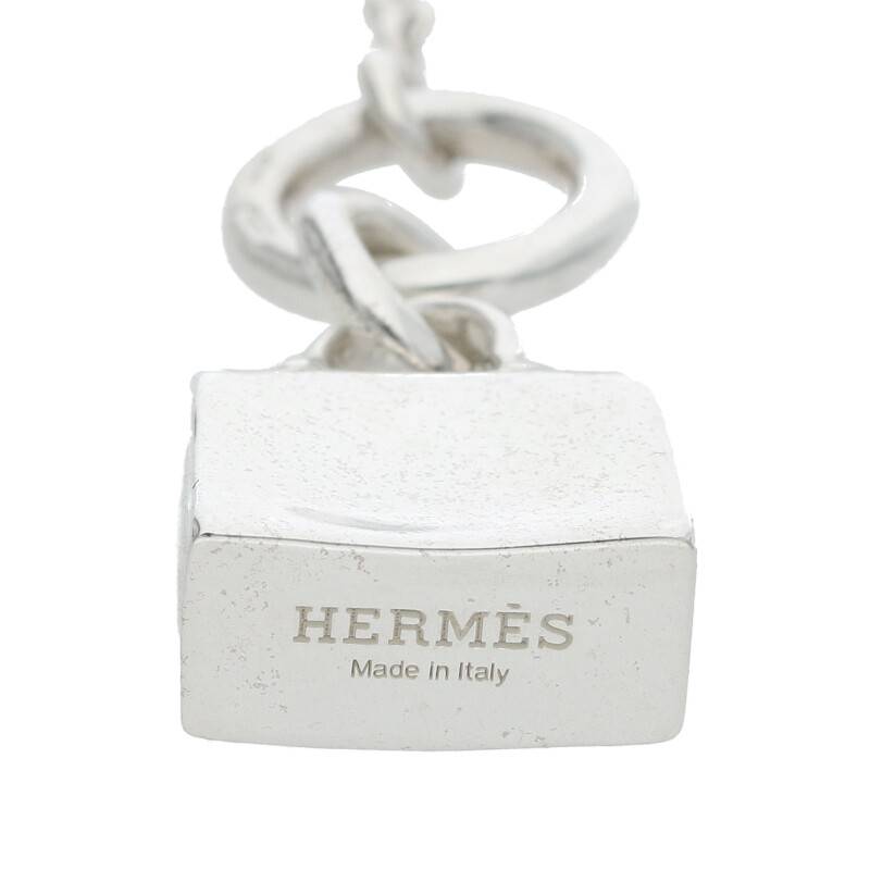 HERMES Amulette Kelly Silver Necklace Size ONE SIZE
