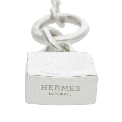 HERMES Amulette Kelly Silver Necklace Size ONE SIZE