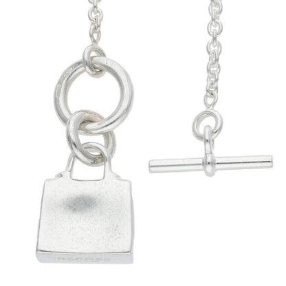 HERMES Amulette Kelly Silver Necklace Size ONE SIZE
