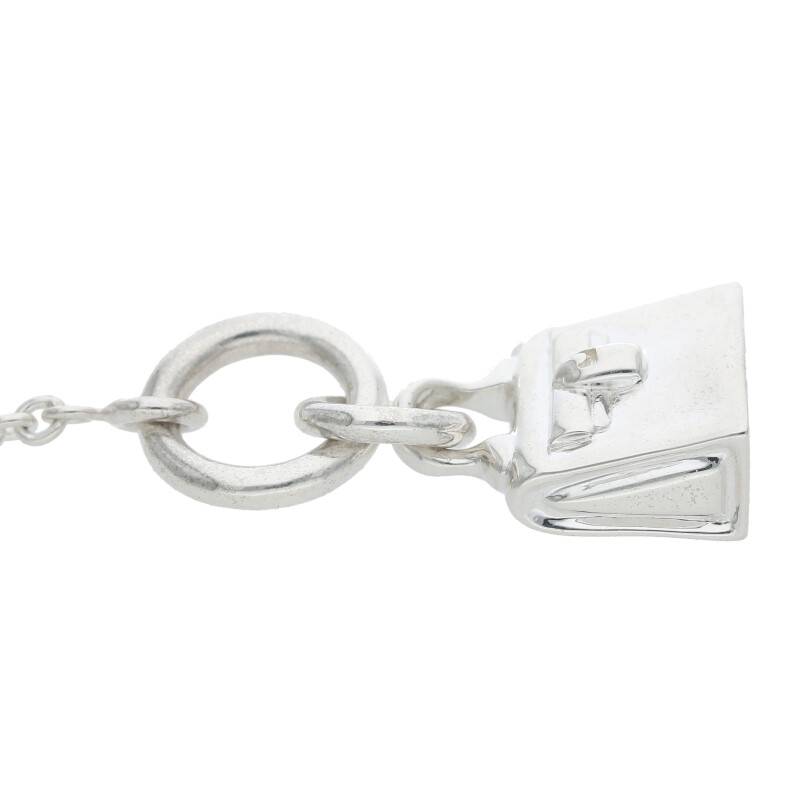 HERMES Amulette Kelly Silver Necklace Size ONE SIZE