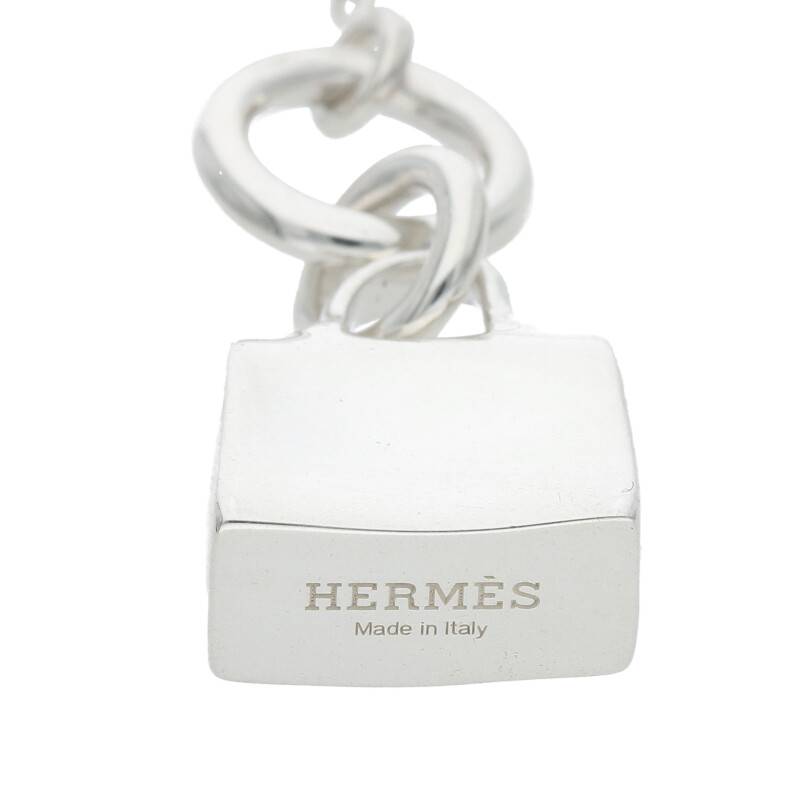 HERMES Amulette Kelly Silver Necklace Size ONE SIZE