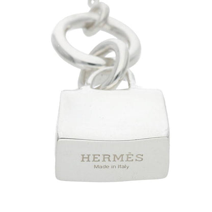 HERMES Amulette Kelly Silver Necklace Size ONE SIZE