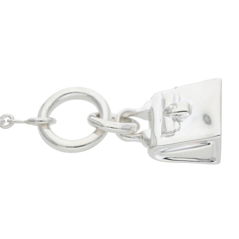 HERMES Amulette Kelly Silver Necklace Size ONE SIZE