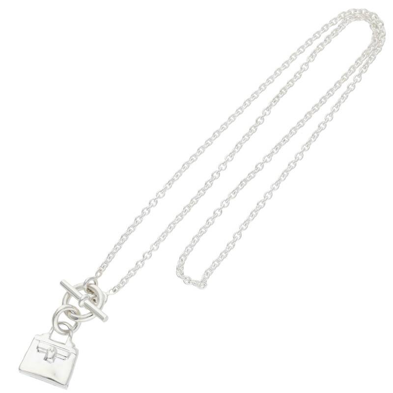 HERMES Amulette Kelly 925 Silver Necklace Size ONE SIZE