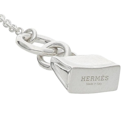 HERMES Amulette Kelly 925 Silver Necklace Size ONE SIZE