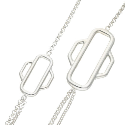 HERMES Attelage 925 Sterling Silver Necklace Size ONE SIZE