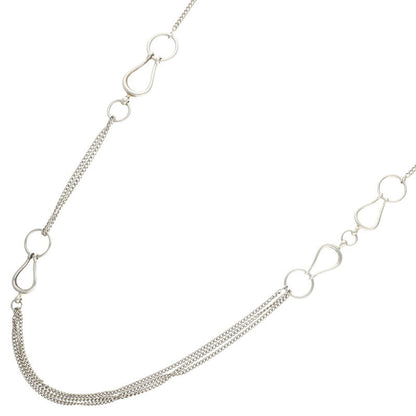 HERMES Horsebit 925 Sterling Silver Necklace Size ONE SIZE