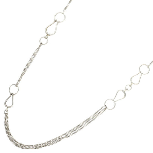 HERMES Horsebit 925 Sterling Silver Necklace Size ONE SIZE