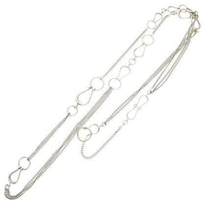 HERMES Horsebit 925 Sterling Silver Necklace Size ONE SIZE