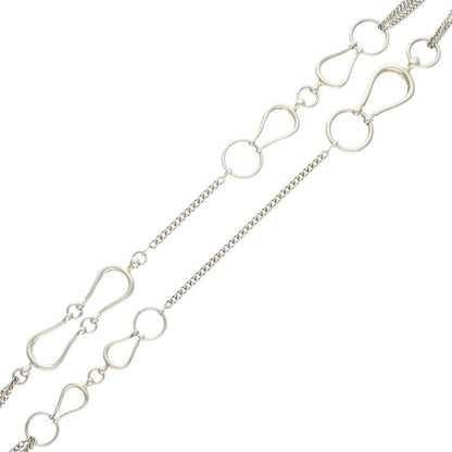HERMES Horsebit 925 Sterling Silver Necklace Size ONE SIZE
