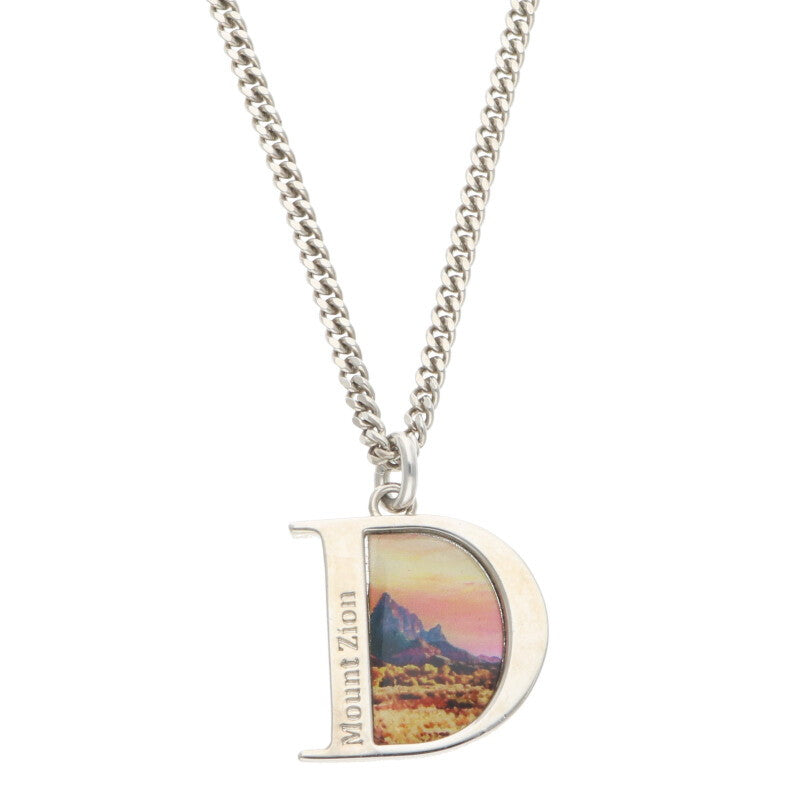 DIOR Mount Zion D-Icon Silver Necklace Size ONE SIZE