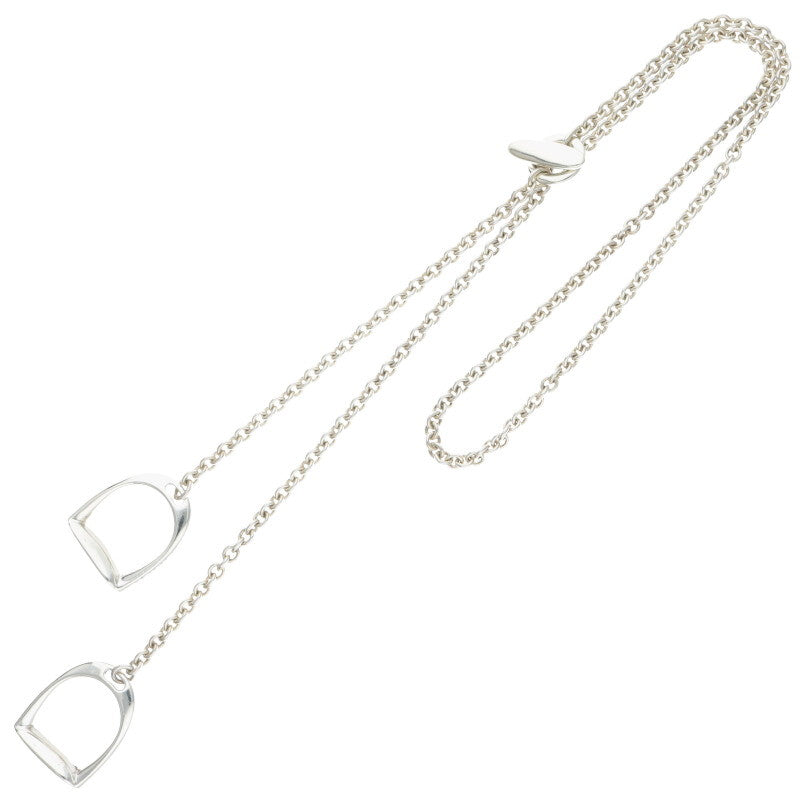 HERMES Amulette Etriviere 925 Silver Necklace Size ONE SIZE