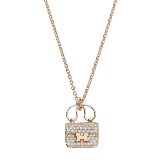 HERMES Amulette Constance K18PG Diamond Size ONE SIZE