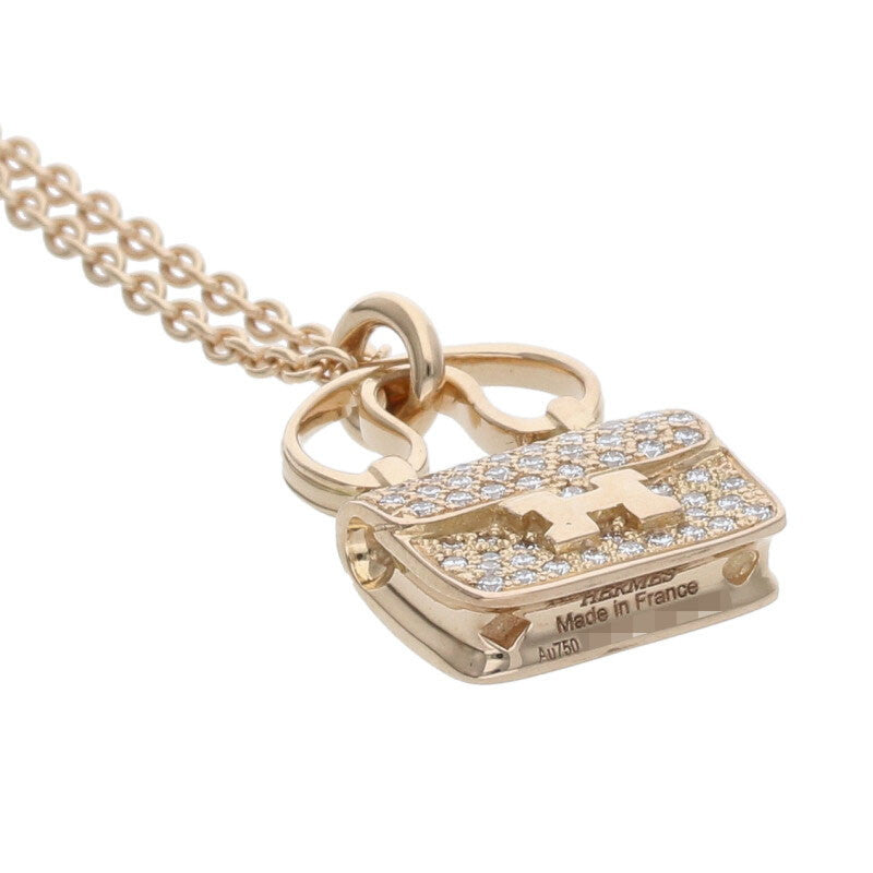 HERMES Amulette Constance K18PG Diamond Size ONE SIZE