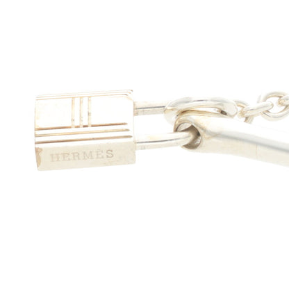 HERMES Padlock 925 Silver Chain Necklace Size ONE SIZE