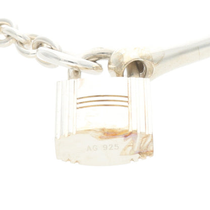 HERMES Padlock 925 Silver Chain Necklace Size ONE SIZE