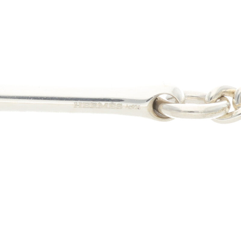 HERMES Padlock 925 Silver Chain Necklace Size ONE SIZE