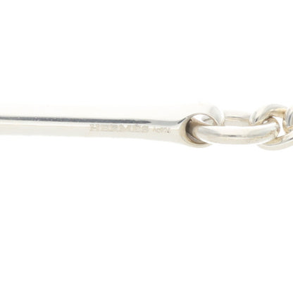 HERMES Padlock 925 Silver Chain Necklace Size ONE SIZE