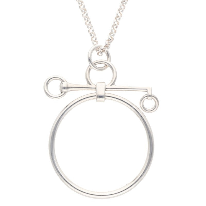 HERMES Mors de Bride 925 Silver Necklace Size ONE SIZE