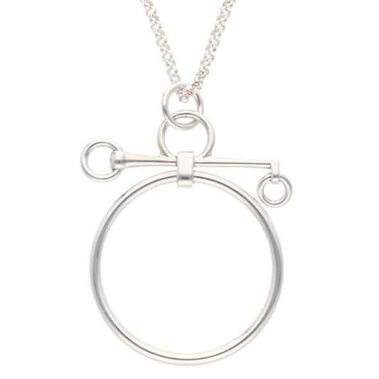 HERMES Mors de Bride 925 Silver Necklace Size ONE SIZE