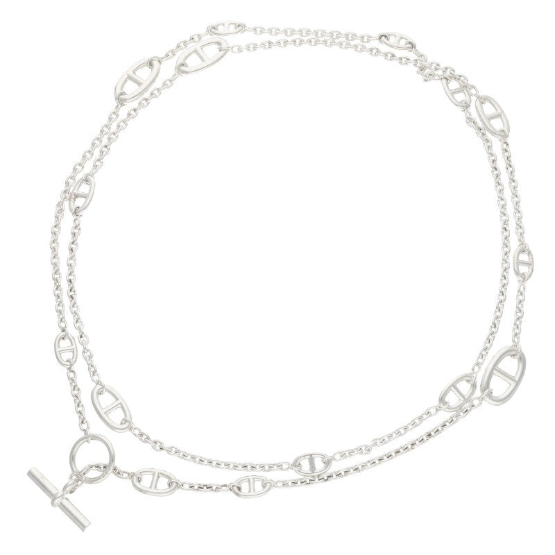 HERMES Farandole Sterling Silver Long Necklace Size ONE SIZE
