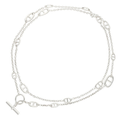 HERMES Farandole Sterling Silver Long Necklace Size ONE SIZE