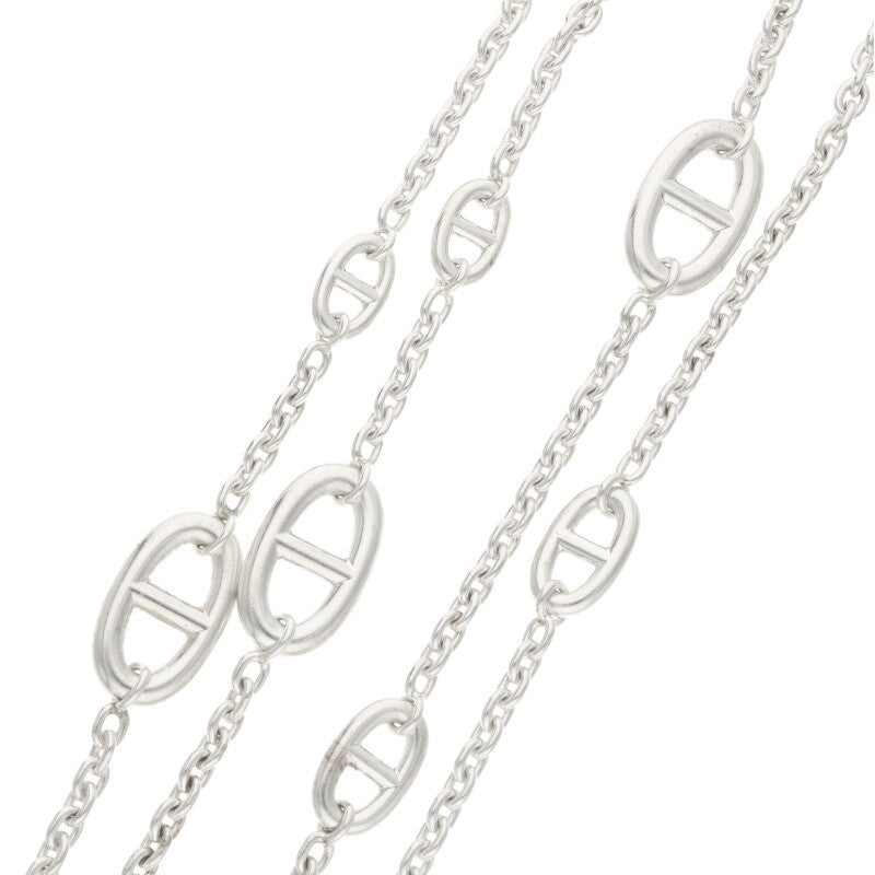 HERMES Farandole Sterling Silver Long Necklace Size ONE SIZE