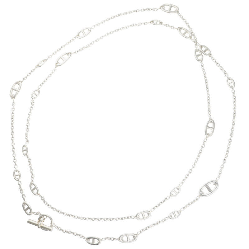 HERMES Farandole Sterling Silver Long Necklace Size ONE SIZE